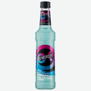 Коктейль Nemiroff Pineapple, Rum, Coconut & Soda 0,33 л