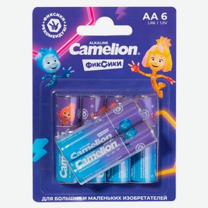 Батарейка Camelion Fixies алкалиновая LR6, 6 шт