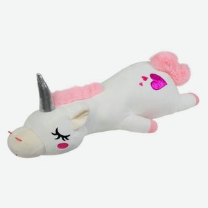 Игрушка мягкая Единорожка ONE TWO FUN белая, 80 см