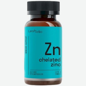 БАД LeafToGo Zn chelated zinc 100шт., 100 шт