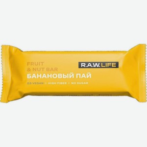 Батончик R.A.W. Life Банановый Пай орехово-фруктовый 47г, 47 г