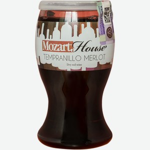 Вино Mozart House Tempranillo Merlot красное сухое 8.5-15%, 187мл