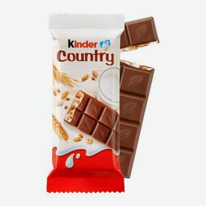 Молочный шоколад Country с молочно-злаковой начинкой Kinder 23.5г 23 г