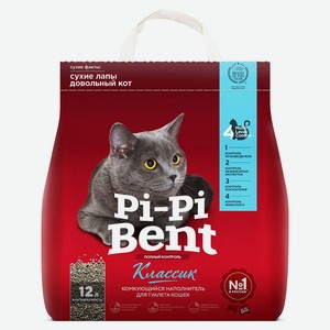 Наполнитель для кошачьего туалета Pi-Pi Bent комкующийся Классик, 5 кг
