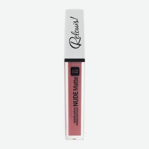 Жидкая помада для губ матовая Nude Matte тон 26 Холодный розовый Relouis 5 г