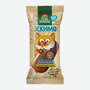 Мороженое Село Зеленое эскимо пломбир ванильный глазированный 15% 80г 80 г