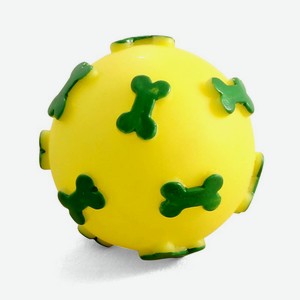 Игрушка для собак из винила  Мяч с косточками/с лапками , d6