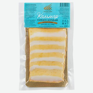 Кальмар гигантский горячего копчения ломтики без кожи, 100 г