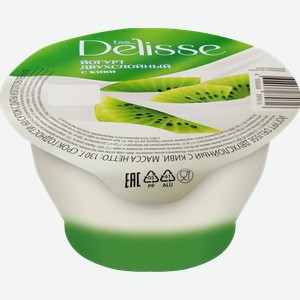 Йогурт DELISSE двухслойный с киви 2,5%, без змж, 130г