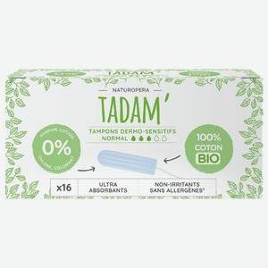 Тампоны Tadam среднее впитывание, 16шт