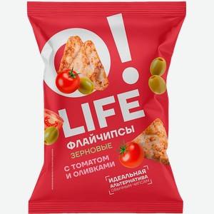 Флайчипсы O!LIFE/ОЛАЙФ с томатом и оливками 40г
