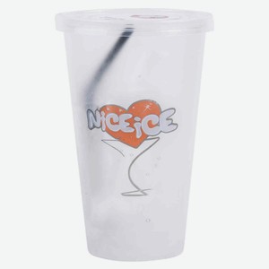Лед в стакане Nice Ice кубики для напитков с трубочкой, 180 г
