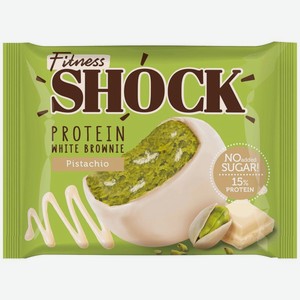 Брауни Fitness Shock белый шоколад и фисташка, 50г, 50 г