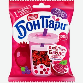 Мармелад Бон Пари Джелли-баблс, Со Вкусами Граната И Смородины, 100 Г