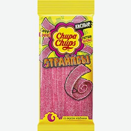 Мармелад Чупа-чупс, Страйпсы Со Вкусом Клубники, Яблока, 120 Г