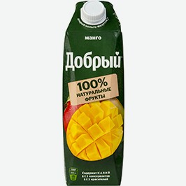 Напиток Сокосодержащий Добрый, Манго, Яблоко/персик, 1 Л