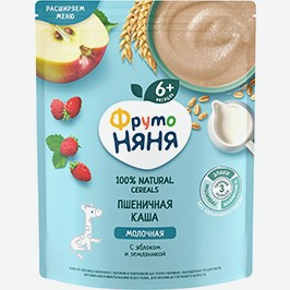 Каша Молочная Фрутоняня, Яблоко/земляника, 200 Г
