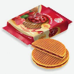 Вафли Мягкие Дымка, С Клубничной Начинкой, 150 Г