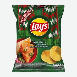 Чипсы со вкусом Сыр чеддер По-мексикански с халапенью Lays 105г 105 г