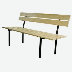 Скамья со спинкой, на металлокаркасе 1,2 м. ГЛОБАЛ РИТЕЙЛ ООО (производитель)