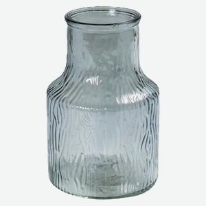 Ваза текстурная дымчатая, 19,7*8,5 см, стекло арт. HPOK-041A