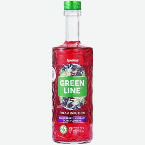Настойка GreenLine ежевика-смородина-цветы оливы сладкая 20%, 500мл