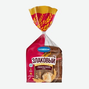Хлеб Злаковый семенами подсолнуха и льна нарезанный Коломенский 300г
