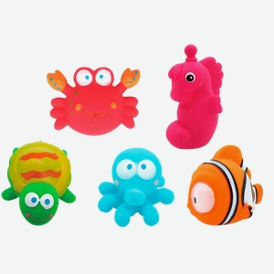 Набор игрушек для ванной Животные 5шт в ассортименте