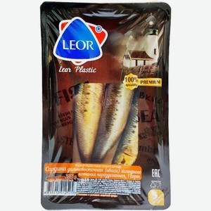 Сардина Leor дальневосточная холодного копчения неразделанная 200г
