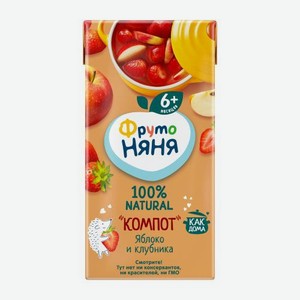 Компот ФрутоНяня Яблоко и клубника 200мл 200 г