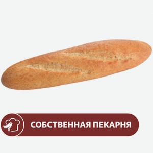 Мини-багет АШАН По-деревенски с отрубями, 125 г