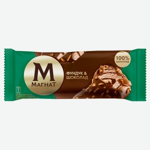 Мороженое сливочное «Магнат» Фундук и шоколад в молочном шоколаде 8% БЗМЖ, 65 г