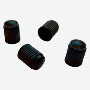 Колпачок на вентиль бескамерных шин AvtoVins черный, 4 шт