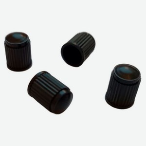 Колпачок AvtoVins на вентиль бескамерных шин черный 4 шт.