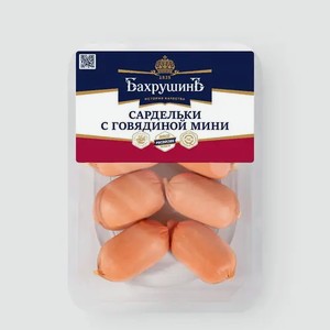 Сардельки с говядиной «Бахрушинъ» мини, 270 г