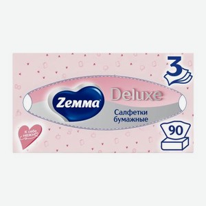 Салфетки для лица 3 слоя К себе нежно Deluxe Design Zemma 90шт 19 г