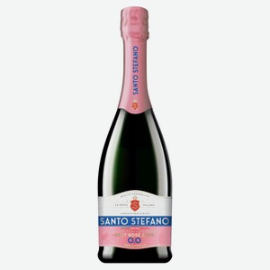 Напиток винный игристый безалкогольный Santo Stefano розовый брют Россия, 0,75 л