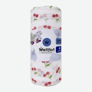 Салфетки вискозные в рулоне Вишня 25*25см 100 листов Wellfort 350 г