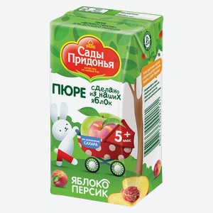 Пюре САДЫ ПРИДОНЬЯ, Яблоко-персик, 125г