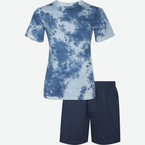 Пижама мужская (футболка+шорты) INWIN футболка+шорты синий, голубой MMPY1, Бангладеш