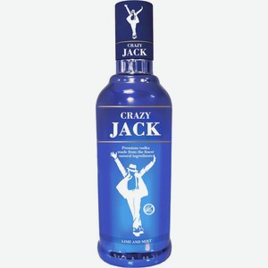 Водка Crazy Jack Lime and mint 37.5% 0.5л, 500 мл