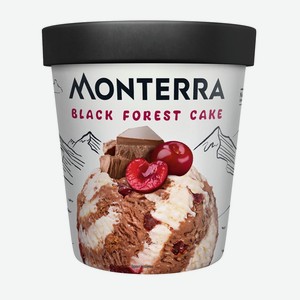 Мороженое Monterra шоколадное со сливками вишней и кусочками печенья БЗМЖ 480 мл