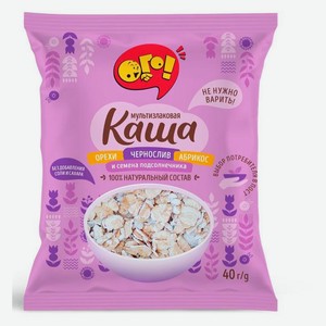 Каша «ОГО!» мульизлаковая орехи чернослив абрикос семена подсолнечника, 40 г