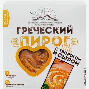 Пирог замороженный ПЧЕЛИН Греческий, с творогом и сыром, 500г
