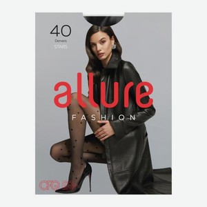 Чёрные колготки женские 40 den р.2 Nero Allure Stars 50 г
