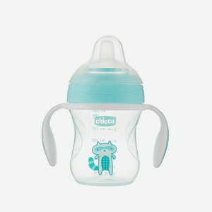 CHICCO Поильник-непроливайка Transition Cup, 4 мес.+, Бирюзовый