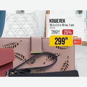 КОШЕЛЕК 18,5 x3,5 x 10 см, 1 шт.