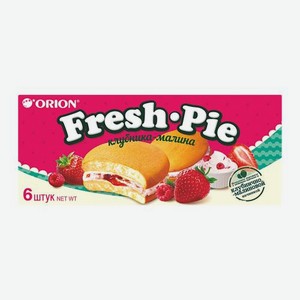 Пирожное бисквитное с клубнично-малиновой начинкой Orion Fresh Pie 150г 150 г