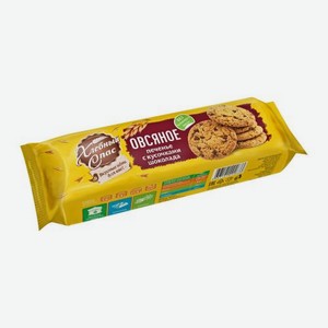Печенье Овсяное с кусочками шоколада Хлебный спас 250г 250 г