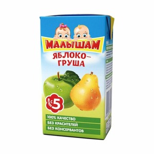 Нектар детский ФрутоНяня Малышам Яблоко-Груша неосветленный, с 5 месяцев, 0.125 л, тетрапак